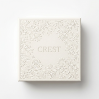 Boîte à parfum personnalisée en carton écologique blanc ivoire gaufré, emballage cadeau rigide magnétique haut de gamme avec doublure en éponge pour cosmétiques
