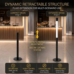 Lampe sur pied LED moderne <span class=keywords><strong>et</strong></span> créative de 1400 mm de hauteur avec variateur de lumière CCT, design tube rond doré, idéale pour bureau <span class=keywords><strong>et</strong></span> salle de travail - Product Image 1