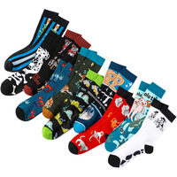 Chaussettes de skateboard en gros Automne Hiver 2026 – Nouveauté créative et amusante : Crocodile, Chien, Chat – Chaussettes fantaisie pour hommes, motif dessin animé