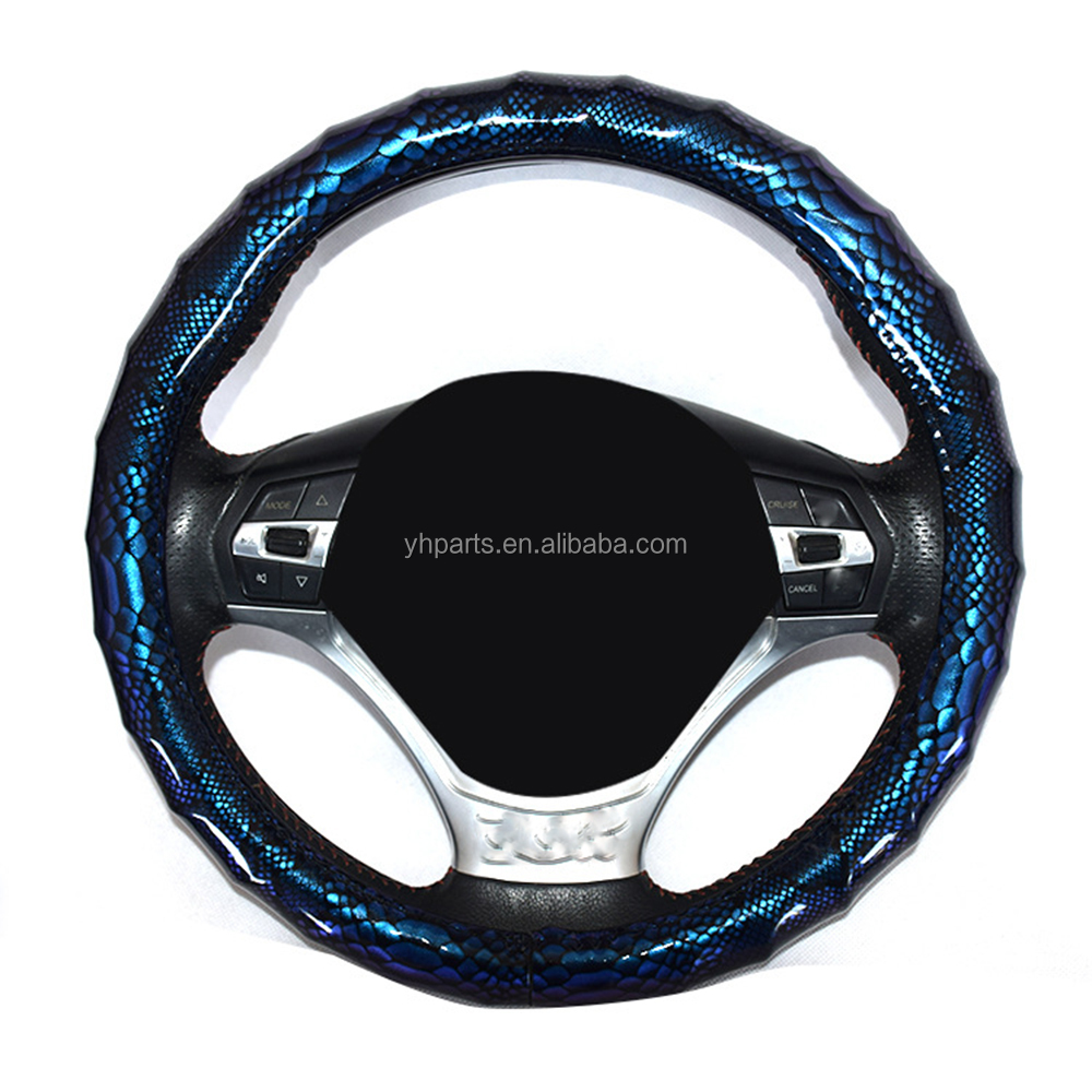 Чехлы на руль автомобиля, удобная кожаная накладка на руль 38 см