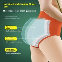 Culottes Menstruelles Écologiques pour Femmes en Coton Anti-Fuite, Style Quotidien, Motif Uni, Type Bikini