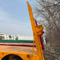 Semi-remorque à plateau bas extensible à 6 essieux avec suspension mécanique/pneumatique, capacité de transport jusqu'à 22 m pour équipements lourds