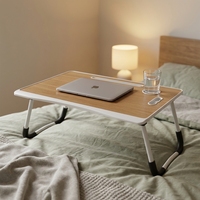 Bureau portable pliable et réglable en hauteur en MDF avec rangement, durable, vente en gros d'usine à faible MOQ