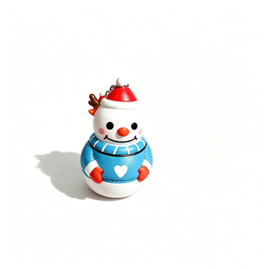 Wholesale Cute PU Leather Christmas Keychain 3D Cartoon Santa Xmas Tree Gingerbread <b>Man</b> <b>Keyring</b> - Product Image 6