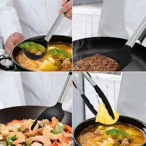 15 Piece Silicone Kitchen Utensil Set Non Stick Heat Resistant Cooking <b>Tools</b> With Storage Holder For Home Kitchen Use - Product Image 4