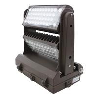 7 ans de garantie du crépuscule à l'aube luminaire mural extérieur de haut en bas rotatif 80w 100 120w 150w led wall pack light dlc etl