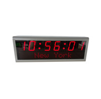 NTP-basierte LED-Wanduhr mit Edelstahlgehäuse, Netzwerkzeitserver-Synchronisation, Automatische Sommerzeitumstellung