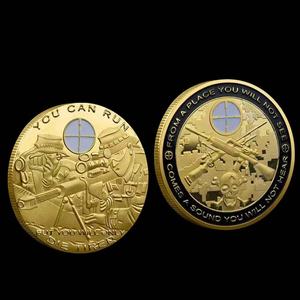 US <span class=keywords><strong>Sniper</strong></span> Challenge Gold Coin Vous pouvez courir mais vous ne mourrez que fatigué pour les cadeaux - Product Image 4