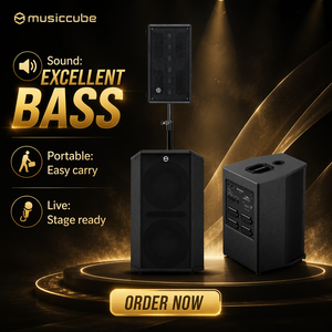 ลำโพงพกพา Musiccube Professional Active PA System X1 320W แบบชาร์จไฟได้ 40Hz สำหรับเล่นดนตรีร้องเพลง แอมพลิฟายเออร์กีตาร์ ซับวูฟเฟอร์ X1 เสียงเบสหนักแน่น - Product Image 1