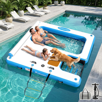 FBsport Plateforme Flottante Gonflable pour Étang, Quai Aquatique, Hamac, Flotteur de Fête, Tapis de Soleil, Plateforme de Yoga SUP Gonflable