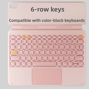 Étui pour clavier en alliage d'aluminium pour iPad Pro 11 pouces, touches à faible latence avec rétroéclairage, housse folio résistante aux taches, fixation magnétique - Product Image 1