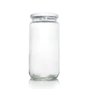 Straight Side 8oz 240ml Wide Mouth Glass Jars With Golden Lids