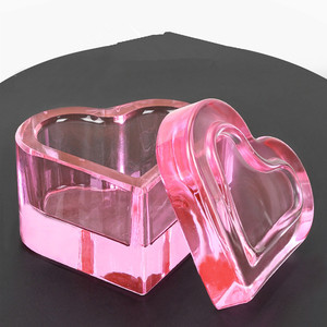 Tazón para Polvo Acrílico en Forma de Corazón con Tapa, de Cristal Transparente, para Salón de Uñas y Manicura - Product Image 5