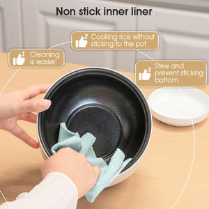 Olla <span class=keywords><strong>El</strong></span>éctrica Multifuncional para Conservar la Salud de 110V 220V 400W 1.8L, Arrocera con Tapa de Acero Inoxidable Baja en Azúcar para Hoteles - Product Image 3