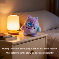 Peluche interactive intelligente à commande vocale avec yeux LED, compagnon émotionnel, robot, animal de compagnie électronique, vocalisation musicale