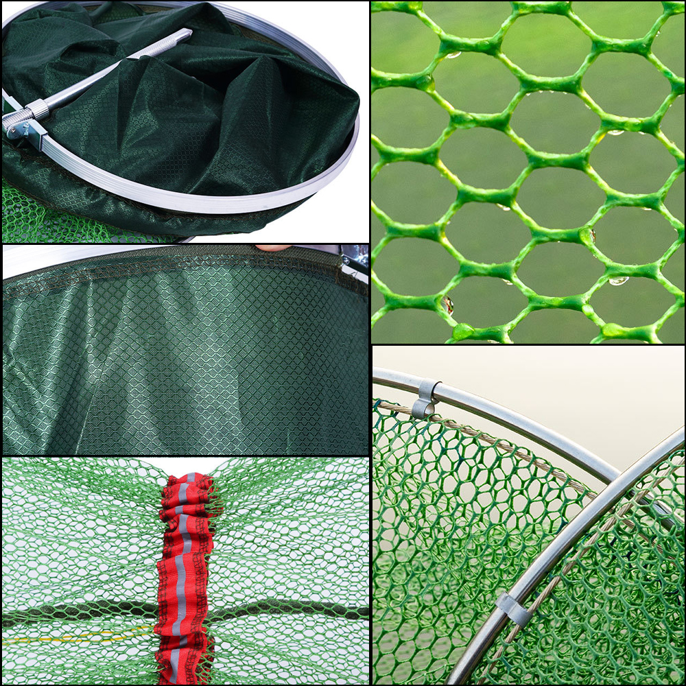 Cestino Da Pesca Pieghevole A 5 Strati – Rete In Nylon Con Apertura 8mm, Diametro 30cm, Altezza 140cm, Per Mantenere Pesci Vivi - 2