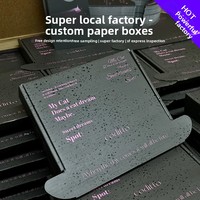 Boîte d'emballage express pliable extra-résistante colorée pour avion, en carton ondulé noir et blanc avec fermeture éclair et impression de logo personnalisée