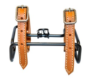 Stylish Bicycle Wine Rack Style Accessory with Durable Metal <b>Frame</b> and Leather Strap Design Functional <b>Bike</b> Mounted Holder - Product Image 1