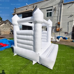 Nouveau château gonflable <span class=keywords><strong>blanc</strong></span> Leap avec couronne, aire de jeux pour enfants, maison de rebond, parc de jeux - Product Image 6