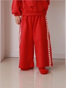 Groothandel baby- en peuterbroeken voor jongens en meisjes met hartvormige zijstreep, wijde pijpen, voor kinderen - Product Image 4