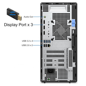 คอมพิวเตอร์ OptiPlex 7020 Tower Plus รุ่น Core I5/i7, แรม 8GB/16GB ฮาร์ดดิสก์ 500GB/SSD 256GB สำหรับธุรกิจและสำนักงาน คอมพิวเตอร์ตั้งโต๊ะ Dell OptiPlex 7020 Del - Product Image 2