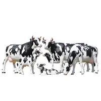 Grande Simulation de décoration de vache, jardin extérieur, paysage, pelouse, ferme, taille réelle, animaux, Statue de vache en fibre de verre