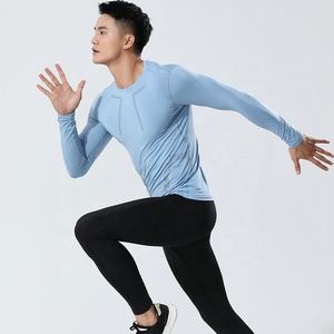 Quần Áo thể thao nam quần bó sát Nhanh Khô Quần tập thể dục thể thao nén Áo Thun Dài tay tập thể dục chạy bộ 3305 + 725 - Product Image 3