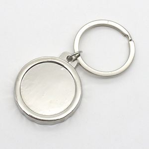 <b>Custom</b> Blank Metal Bottle Opener <b>Keychain</b> Beer Cap Shaped Silver Key Ring Printing Sticker Logo Metal Key Holder - Product Image 2