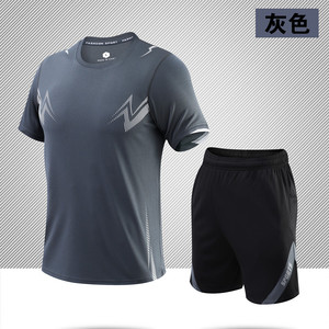 Conjunto <span class=keywords><strong>de</strong></span> dos piezas <span class=keywords><strong>de</strong></span> <span class=keywords><strong>verano</strong></span> para <span class=keywords><strong>hombre</strong></span>, Conjunto <span class=keywords><strong>de</strong></span> camiseta deportiva y pantalones cortos, traje deportivo para <span class=keywords><strong>hombre</strong></span>, chándal <span class=keywords><strong>de</strong></span> manga corta a la moda - Product Image 2