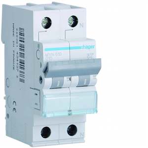 MYN510 Personalizzabile con Hagers MCB 4500A 1P+N curva C 10A 2 moduli - Product Image 1