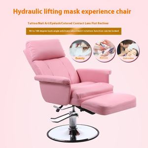 Nueva silla de peluquería asequible para mujer, color rosa, multicolor, reclinable, para maquillaje y uso con pestañas - Product Image 2