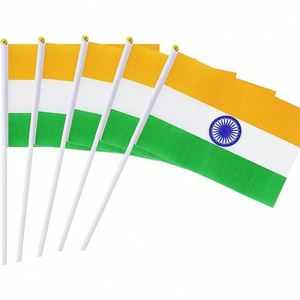 Wholesale Hot Trimming Superior Quality Factory Direct National Hand Held Waving India Indian <b>Flag</b> - Product Image 1