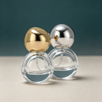 Flacon de parfum vide en verre rond de 15 ml avec col serti, pour vaporisateur, emballage cosmétique, logo personnalisé, vente en gros
