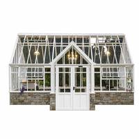 Véranda Moderne de Luxe à Cadre en Aluminium, Double Vitrage Trempé, Insonorisée, Écologique, pour Résidence, Hôtel, Entrepôt, Jardin, Villa