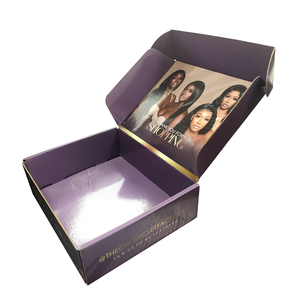 Wholesale Carton Packaging Double Sided Printing Purple Corrugated Shipping Boxes Custom Logo
