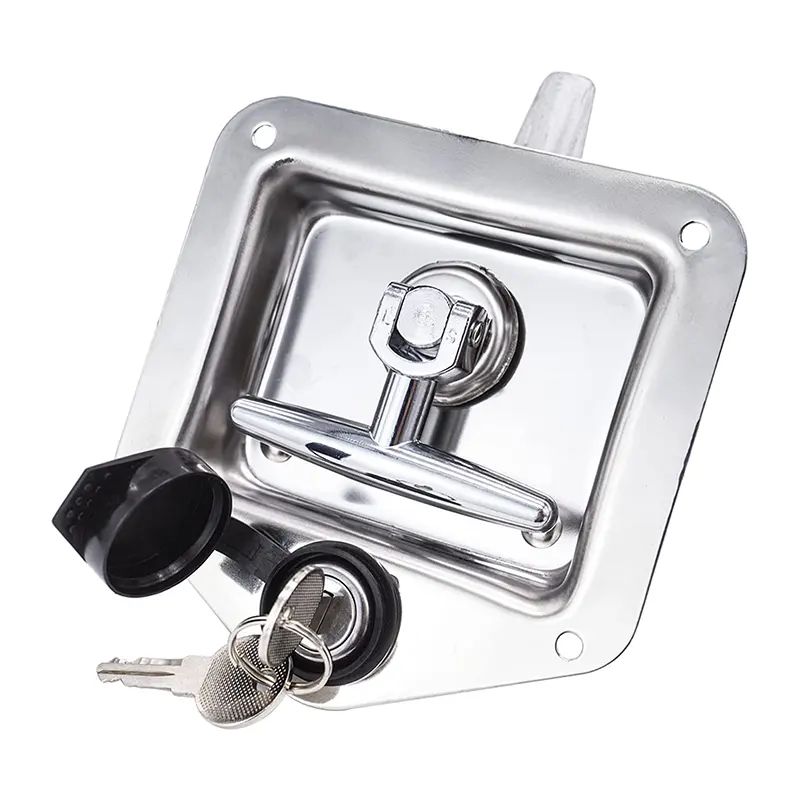 Polished Stainless Steel 304 Trailer Folding T Compression Handle Paddle Panel Latch RV Truck Toolbox Lock For UTE Drawer