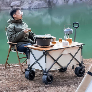 ऑल-इलायर फोल्डेबल एल्यूमीनियम मिश्र धातु ट्रॉली गाड़ी 360 मूक चार-पहिया डिजाइन समायोज्य हैंडल - Product Image 6