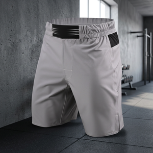 Shorts de karaté gris pour hommes, vêtements de sport en polyester respirant et absorbant l'humidité, coupe régulière, taille adulte - Product Image 4