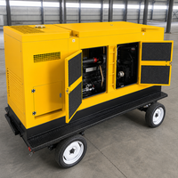 Générateur diesel silencieux de type remorque Bofa Electric Power 60Hz 230V 64kW 80kVA avec démarrage automatique ATS, démarrage à distance, 4 roues
