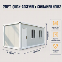 Construction rapide de maisons modulaires préfabriquées, dortoirs mobiles isolés et étanches, conception en structure métallique