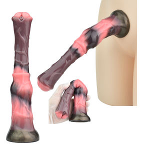 Super lungo 9.8 ''feticcio animale cavallo anale plug clitico massaggio giocattolo per adulti flirt masturbatore coppia gioco silicone dildo - Product Image 1