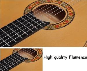 Guitare classique <span class=keywords><strong>flamenco</strong></span> professionnelle tout solide de 39 pouces de haute qualité en bois de cyprès personnalisé dessus en épicéa palissandre arrière/côté ébène - Product Image 5