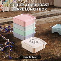 Boîte à lunch rectangulaire en plastique personnalisée avec logo, micro-ondable, étanche, 0-1L, pour pizza, gâteau, tranche de nourriture, stockage alimentaire, pique-nique, fruits, dessert, bento