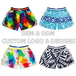 Custom Design Elastic Waist Men's Swim Trunks Beach <b>Board</b> <b>Shorts</b> With Drawstring Solid Color Comfort Breathable Swim <b>Shorts</b> - Product Image 4