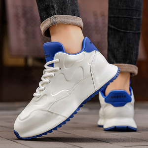39-442025 Nouvelles chaussures blanches montantes pour hommes Chaussures pour hommes à la mode Chaussures de sport de <span class=keywords><strong>basket</strong></span>-ball à semelle épaisse pour l'extérieur - Product Image 3