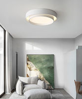 Plafonnier LED rond moderne pour la maison, le bureau, simple, bord biseauté irrégulier, base en aluminium