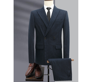 Costume Classique <span class=keywords><strong>Chic</strong></span> pour <span class=keywords><strong>Homme</strong></span>, Veste et Pantalon Sur Mesure, Style Formel pour Hommes - Product Image 3