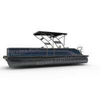 Allsea boat factory vente directe 6m 20 pieds maison flottante villa de mer en aluminium maison ponton bateau avec moteurs hors-bord