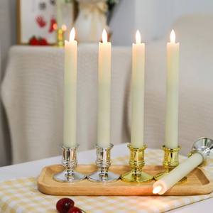 Yeni LED alevsiz konik mum ışıkları el yapımı şarj edilebilir uzaktan kumanda pili Powered ev noel doğum günleri düğün - Product Image 2