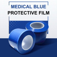 Medical Grade Adhesive Polyurethane Film Blue Dental Barrier Film Roll